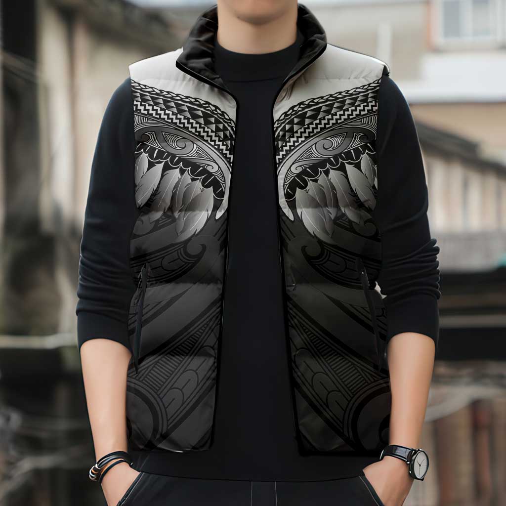 Poutama Korowai New Zealand Sleeveless Puffer Jacket Aotearoa Maori Tattoo - Aussie Hoodie