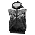 Poutama Korowai New Zealand Sleeveless Zip Hoodie Aotearoa Maori Tattoo LT14