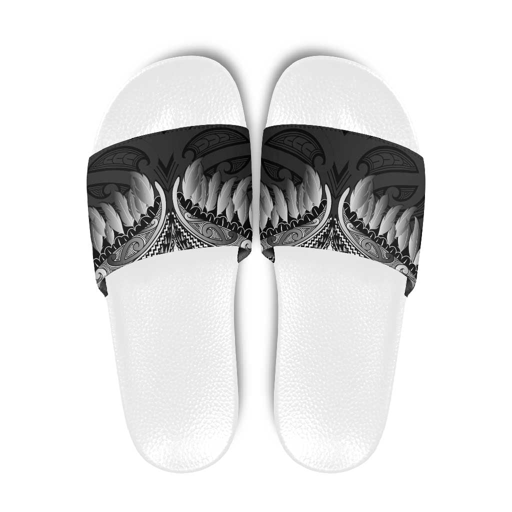 Poutama Korowai New Zealand Slide Sandals Aotearoa Maori Tattoo - Aussie Hoodie