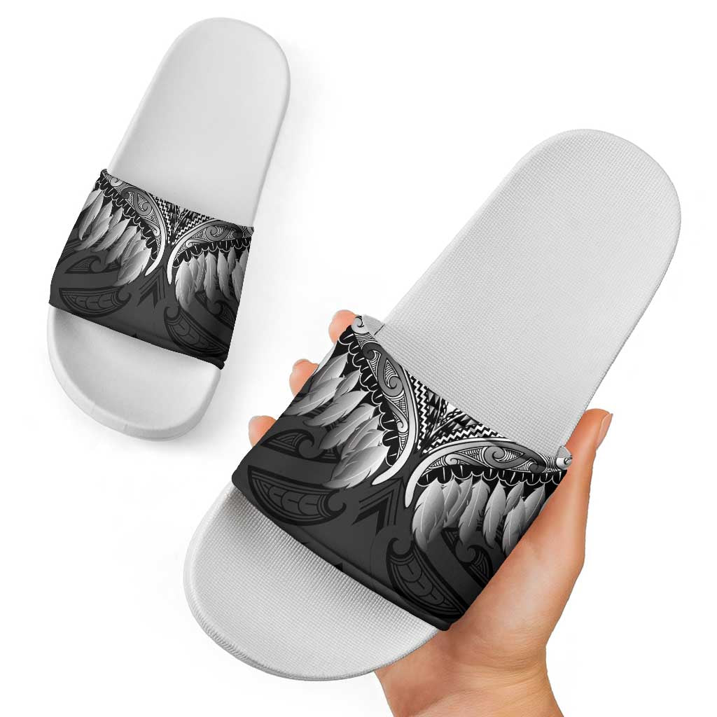 Poutama Korowai New Zealand Slide Sandals Aotearoa Maori Tattoo - Aussie Hoodie