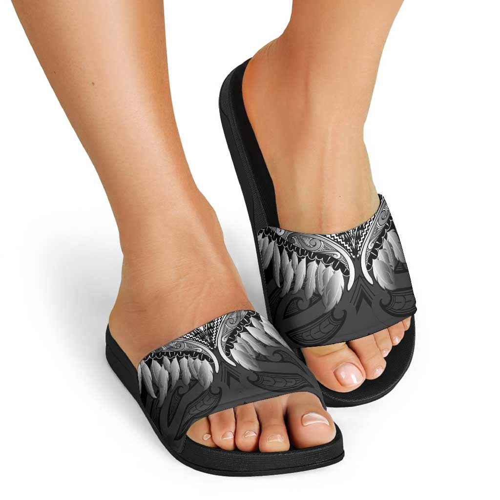 Poutama Korowai New Zealand Slide Sandals Aotearoa Maori Tattoo - Aussie Hoodie