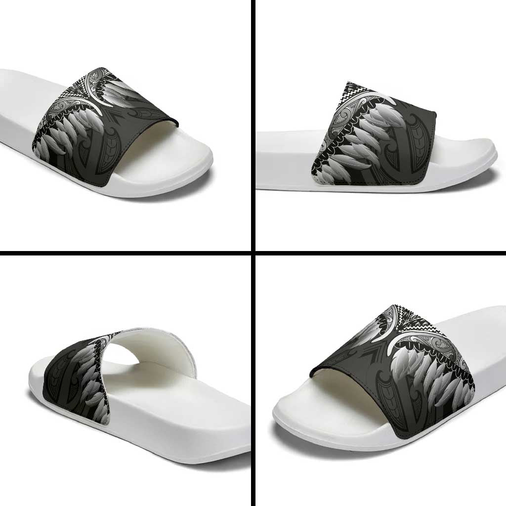 Poutama Korowai New Zealand Slide Sandals Aotearoa Maori Tattoo - Aussie Hoodie