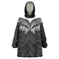 Poutama Korowai New Zealand Wearable Blanket Hoodie Aotearoa Maori Tattoo - Aussie Hoodie
