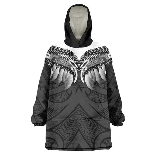 Poutama Korowai New Zealand Wearable Blanket Hoodie Aotearoa Maori Tattoo - Aussie Hoodie