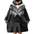 Poutama Korowai New Zealand Wearable Blanket Hoodie Aotearoa Maori Tattoo - Aussie Hoodie