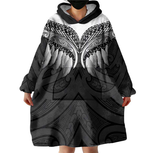 Poutama Korowai New Zealand Wearable Blanket Hoodie Aotearoa Maori Tattoo - Aussie Hoodie
