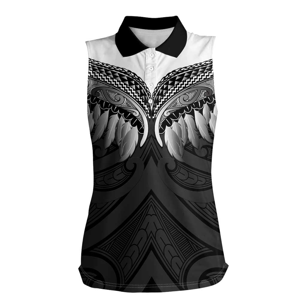 Poutama Korowai New Zealand Women Sleeveless Polo Shirt Aotearoa Maori Tattoo - Aussie Hoodie