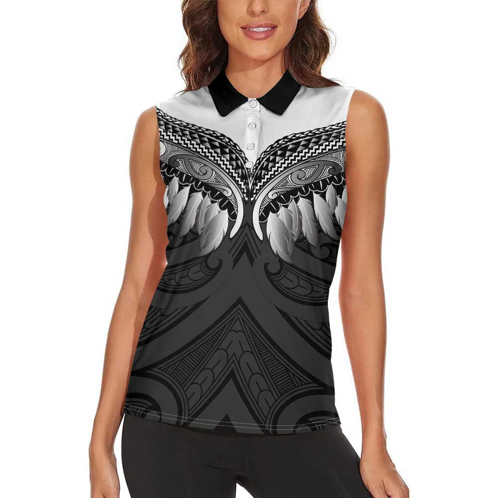 Poutama Korowai New Zealand Women Sleeveless Polo Shirt Aotearoa Maori Tattoo - Aussie Hoodie