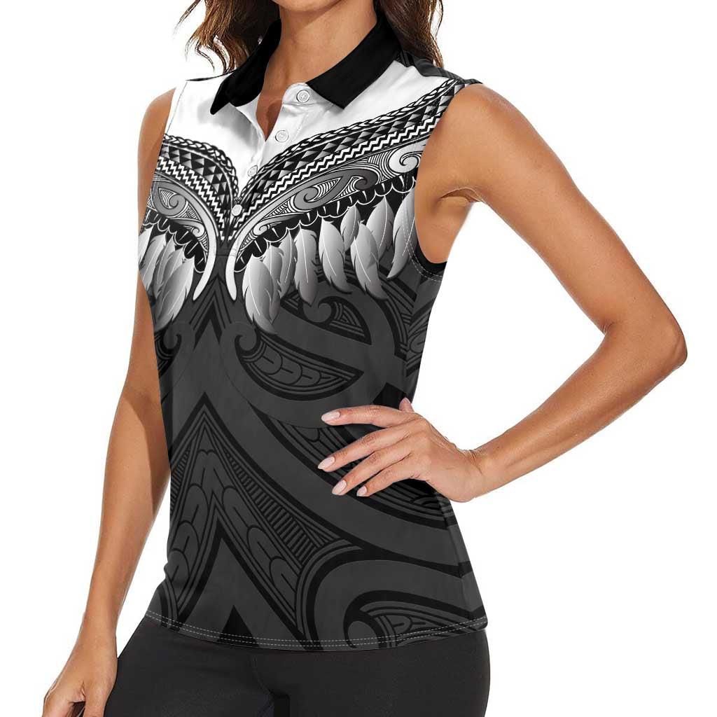 Poutama Korowai New Zealand Women Sleeveless Polo Shirt Aotearoa Maori Tattoo - Aussie Hoodie
