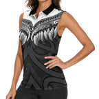 Poutama Korowai New Zealand Women Sleeveless Polo Shirt Aotearoa Maori Tattoo - Aussie Hoodie