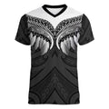 Poutama Korowai New Zealand Women V-Neck T-Shirt Aotearoa Maori Tattoo - Aussie Hoodie