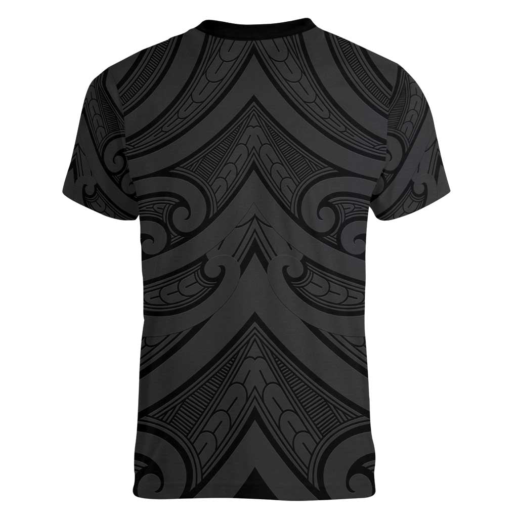 Poutama Korowai New Zealand Women V-Neck T-Shirt Aotearoa Maori Tattoo - Aussie Hoodie