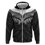 Poutama Korowai New Zealand Zip Hoodie Aotearoa Maori Tattoo - Aussie Hoodie