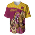 brisbane-broncos-rugby-baseball-jersey-go-champions-2023-mascot-with-polynesian-indigenous-art