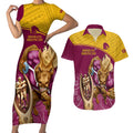 brisbane-broncos-rugby-couples-matching-short-sleeve-bodycon-dress-and-hawaiian-shirt-go-champions-2023-mascot-with-polynesian-indigenous-art