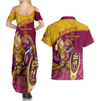 brisbane-broncos-rugby-couples-matching-summer-maxi-dress-and-hawaiian-shirt-go-champions-2023-mascot-with-polynesian-indigenous-art