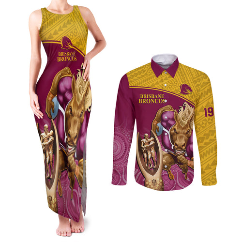brisbane-broncos-rugby-couples-matching-tank-maxi-dress-and-long-sleeve-button-shirts-go-champions-2023-mascot-with-polynesian-indigenous-art