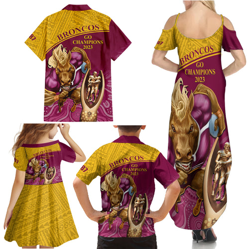 brisbane-broncos-rugby-family-matching-summer-maxi-dress-and-hawaiian-shirt-go-champions-2023-mascot-with-polynesian-indigenous-art