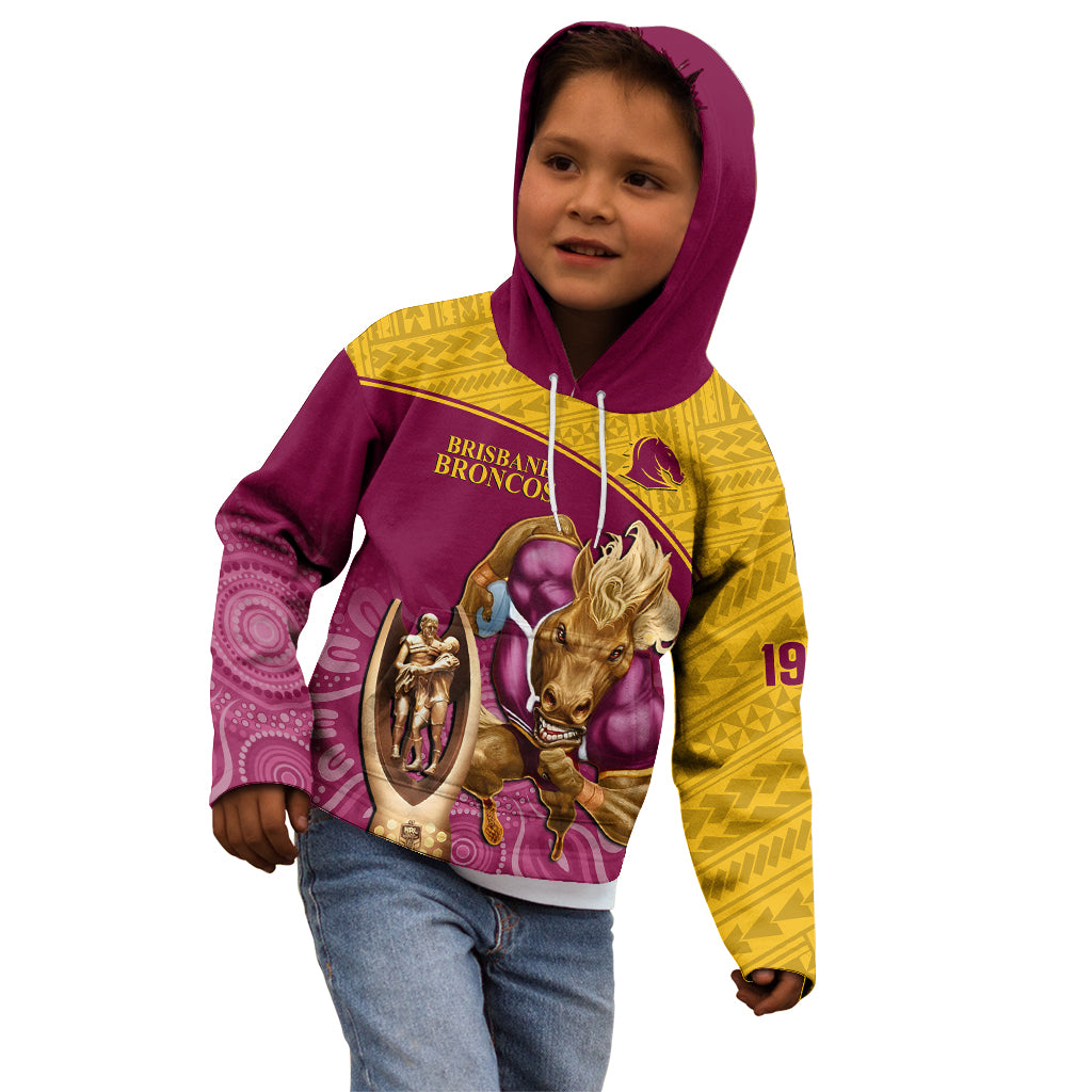 brisbane-broncos-rugby-kid-hoodie-go-champions-2023-mascot-with-polynesian-indigenous-art