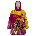 brisbane-broncos-rugby-wearable-blanket-hoodie-go-champions-2023-mascot-with-polynesian-indigenous-art