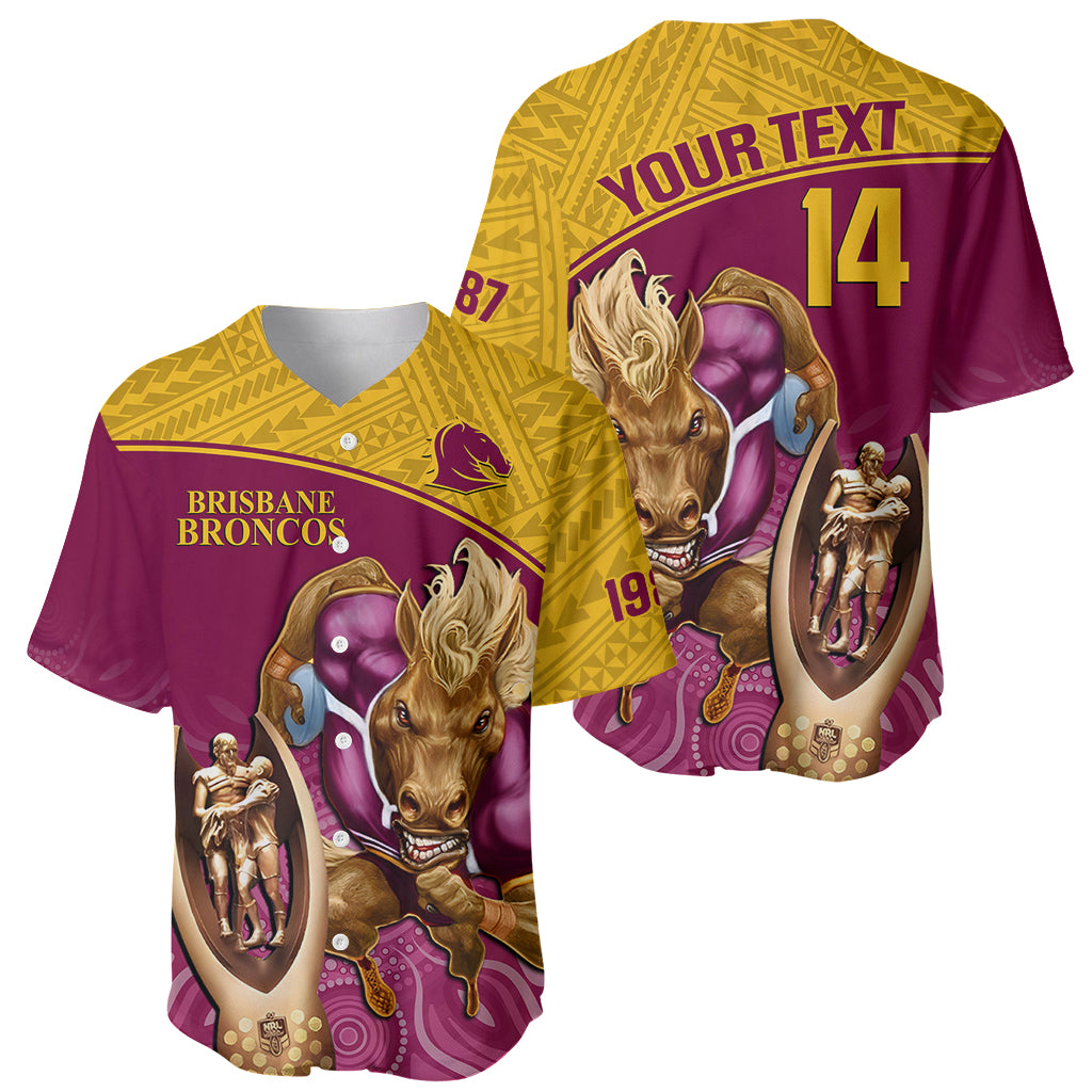 custom-brisbane-broncos-rugby-baseball-jersey-go-champions-2023-mascot-with-polynesian-indigenous-art