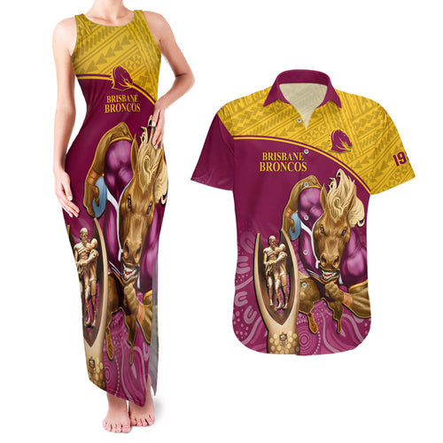 custom-brisbane-broncos-rugby-couples-matching-tank-maxi-dress-and-hawaiian-shirt-go-champions-2023-mascot-with-polynesian-indigenous-art
