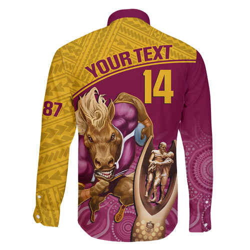 custom-brisbane-broncos-rugby-family-matching-off-shoulder-maxi-dress-and-hawaiian-shirt-go-champions-2023-mascot-with-polynesian-indigenous-art