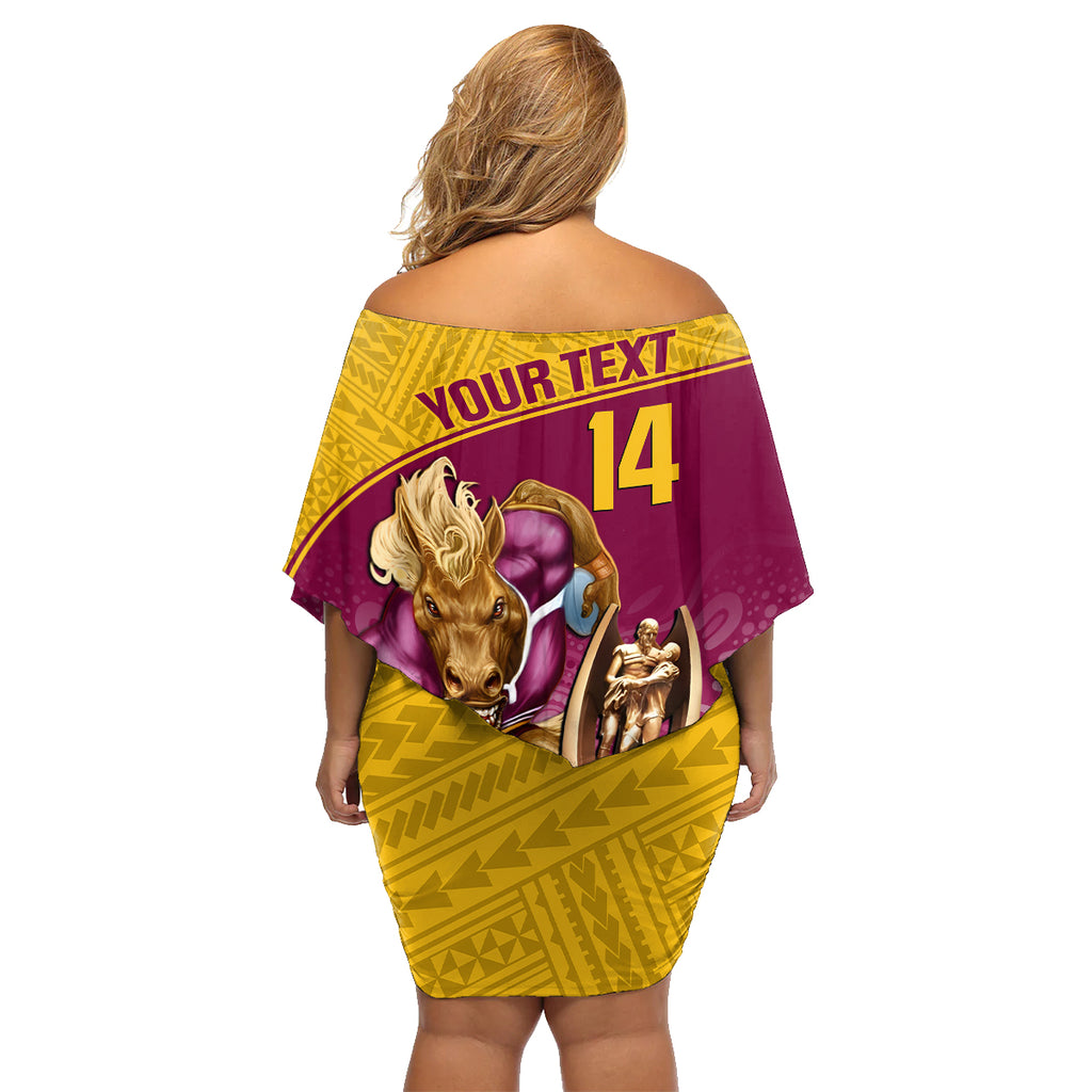 custom-brisbane-broncos-rugby-family-matching-off-shoulder-short-dress-and-hawaiian-shirt-go-champions-2023-mascot-with-polynesian-indigenous-art