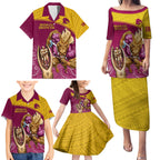 custom-brisbane-broncos-rugby-family-matching-puletasi-dress-and-hawaiian-shirt-go-champions-2023-mascot-with-polynesian-indigenous-art