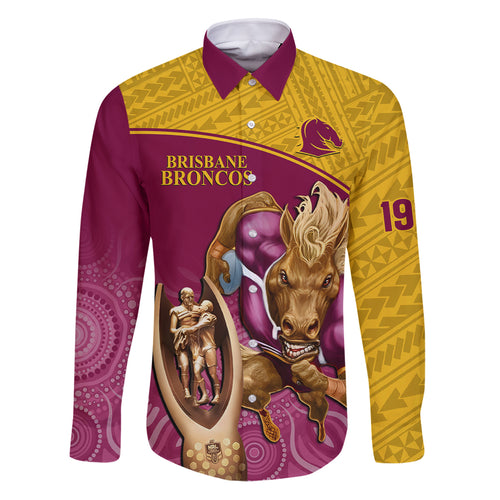 custom-brisbane-broncos-rugby-family-matching-puletasi-dress-and-hawaiian-shirt-go-champions-2023-mascot-with-polynesian-indigenous-art