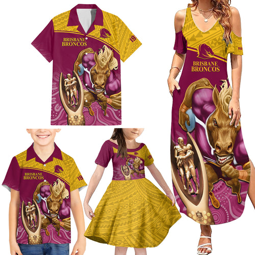 custom-brisbane-broncos-rugby-family-matching-summer-maxi-dress-and-hawaiian-shirt-go-champions-2023-mascot-with-polynesian-indigenous-art