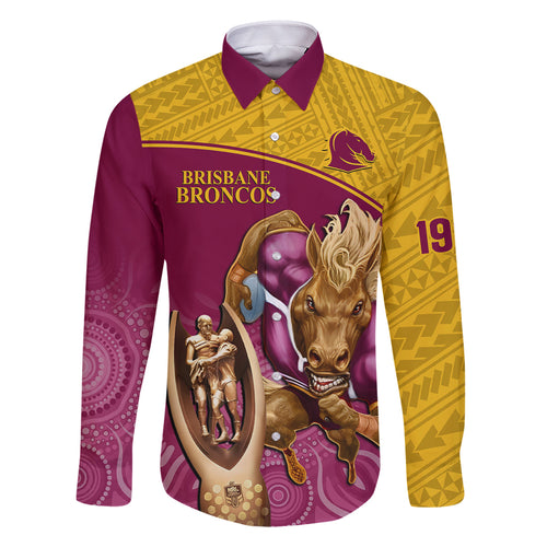 custom-brisbane-broncos-rugby-family-matching-summer-maxi-dress-and-hawaiian-shirt-go-champions-2023-mascot-with-polynesian-indigenous-art