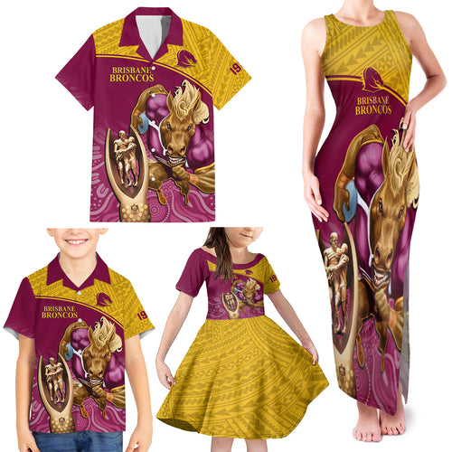custom-brisbane-broncos-rugby-family-matching-tank-maxi-dress-and-hawaiian-shirt-go-champions-2023-mascot-with-polynesian-indigenous-art