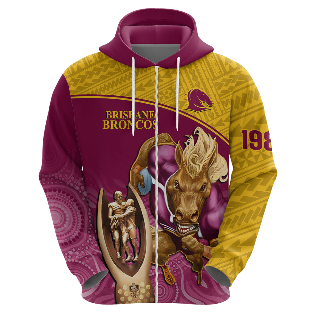 custom-brisbane-broncos-rugby-hoodie-go-champions-2023-mascot-with-polynesian-indigenous-art