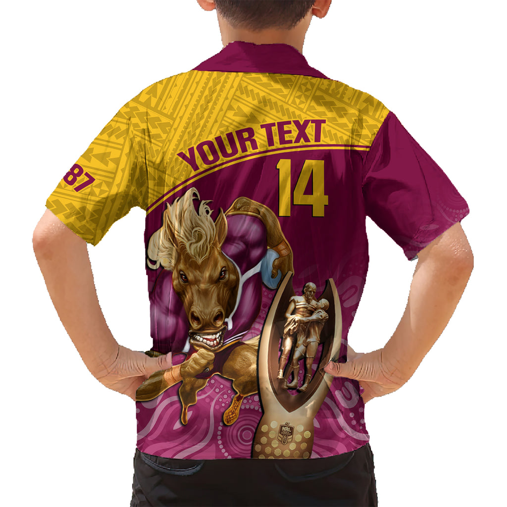 custom-brisbane-broncos-rugby-kid-hawaiian-shirt-go-champions-2023-mascot-with-polynesian-indigenous-art