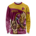 custom-brisbane-broncos-rugby-long-sleeve-shirt-go-champions-2023-mascot-with-polynesian-indigenous-art