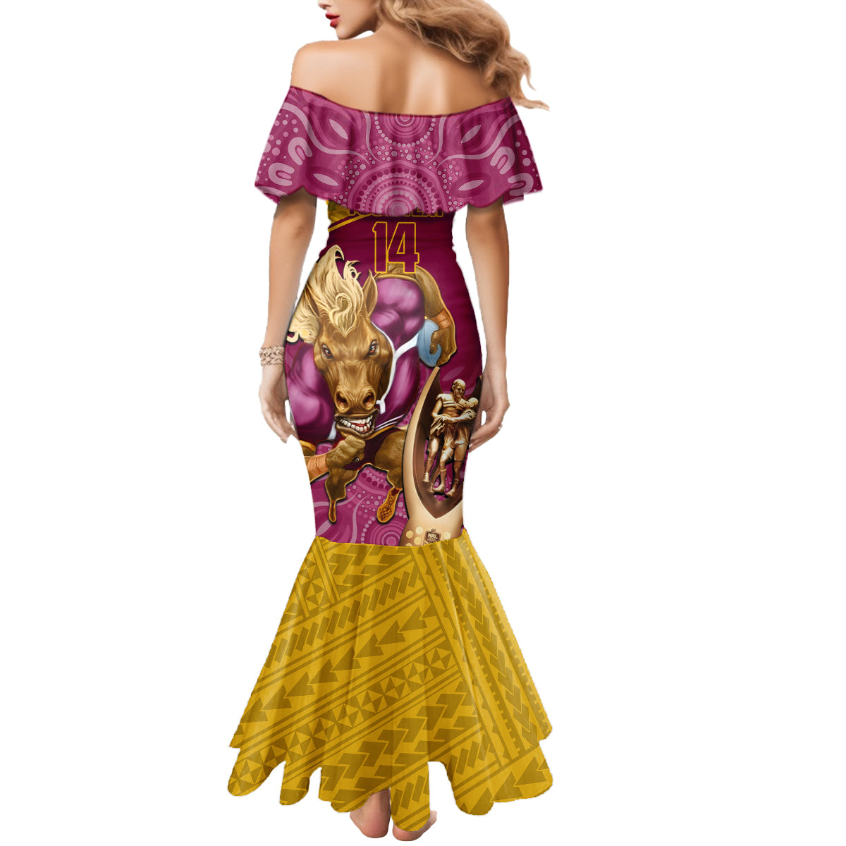 custom-brisbane-broncos-rugby-mermaid-dress-go-champions-2023-mascot-with-polynesian-indigenous-art