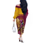 custom-brisbane-broncos-rugby-off-the-shoulder-long-sleeve-dress-go-champions-2023-mascot-with-polynesian-indigenous-art