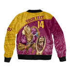 custom-brisbane-broncos-rugby-sleeve-zip-bomber-jacket-go-champions-2023-mascot-with-polynesian-indigenous-art
