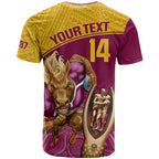custom-brisbane-broncos-rugby-t-shirt-go-champions-2023-mascot-with-polynesian-indigenous-art