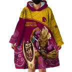 custom-brisbane-broncos-rugby-wearable-blanket-hoodie-go-champions-2023-mascot-with-polynesian-indigenous-art