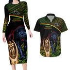 panthers-rugby-couples-matching-long-sleeve-bodycon-dress-and-hawaiian-shirt-go-premiers-back-to-back-polynesian-indigenous-art