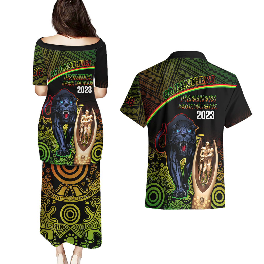 panthers-rugby-couples-matching-puletasi-dress-and-hawaiian-shirt-go-premiers-back-to-back-polynesian-indigenous-art