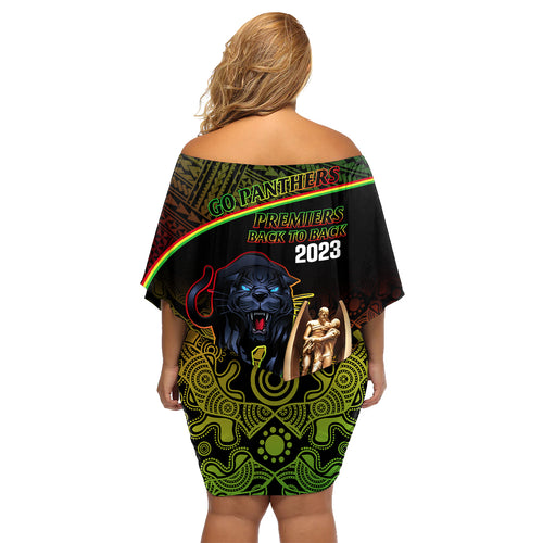 panthers-rugby-family-matching-off-shoulder-short-dress-and-hawaiian-shirt-go-premiers-back-to-back-polynesian-indigenous-art