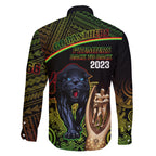 panthers-rugby-family-matching-short-sleeve-bodycon-dress-and-hawaiian-shirt-go-premiers-back-to-back-polynesian-indigenous-art