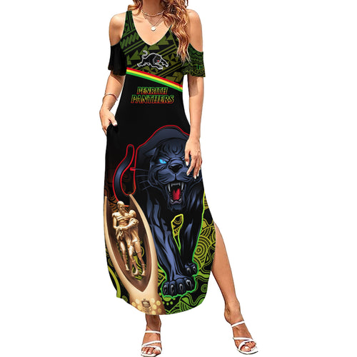 panthers-rugby-family-matching-summer-maxi-dress-and-hawaiian-shirt-go-premiers-back-to-back-polynesian-indigenous-art