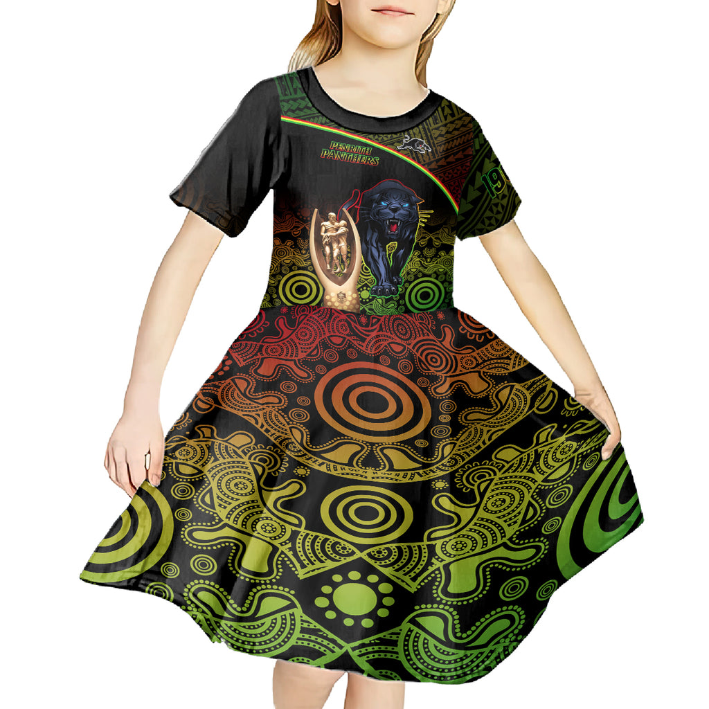 panthers-rugby-kid-short-sleeve-dress-go-premiers-back-to-back-polynesian-indigenous-art