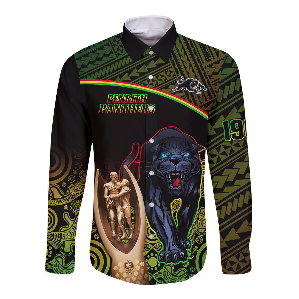 panthers-rugby-long-sleeve-button-shirt-go-premiers-back-to-back-polynesian-indigenous-art