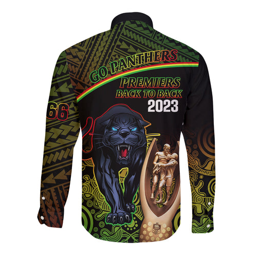 panthers-rugby-long-sleeve-button-shirt-go-premiers-back-to-back-polynesian-indigenous-art