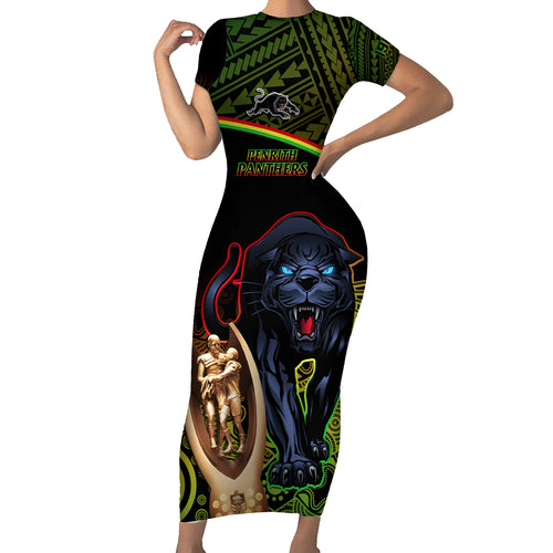 panthers-rugby-short-sleeve-bodycon-dress-go-premiers-back-to-back-polynesian-indigenous-art